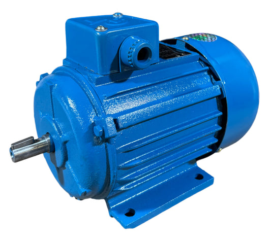 3 Phase Electric Motor - 0.37kW / 0.5HP – B3 Foot Mount - 1400 RPM - Steel Body