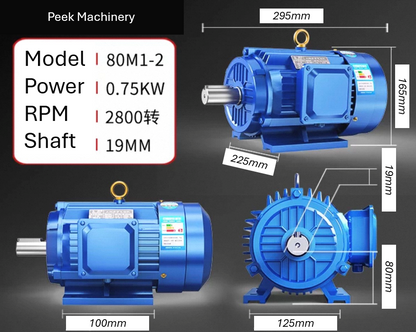 3 Phase Electric Motors - B3 Foot Mount - 2800 RPM - Steel Body