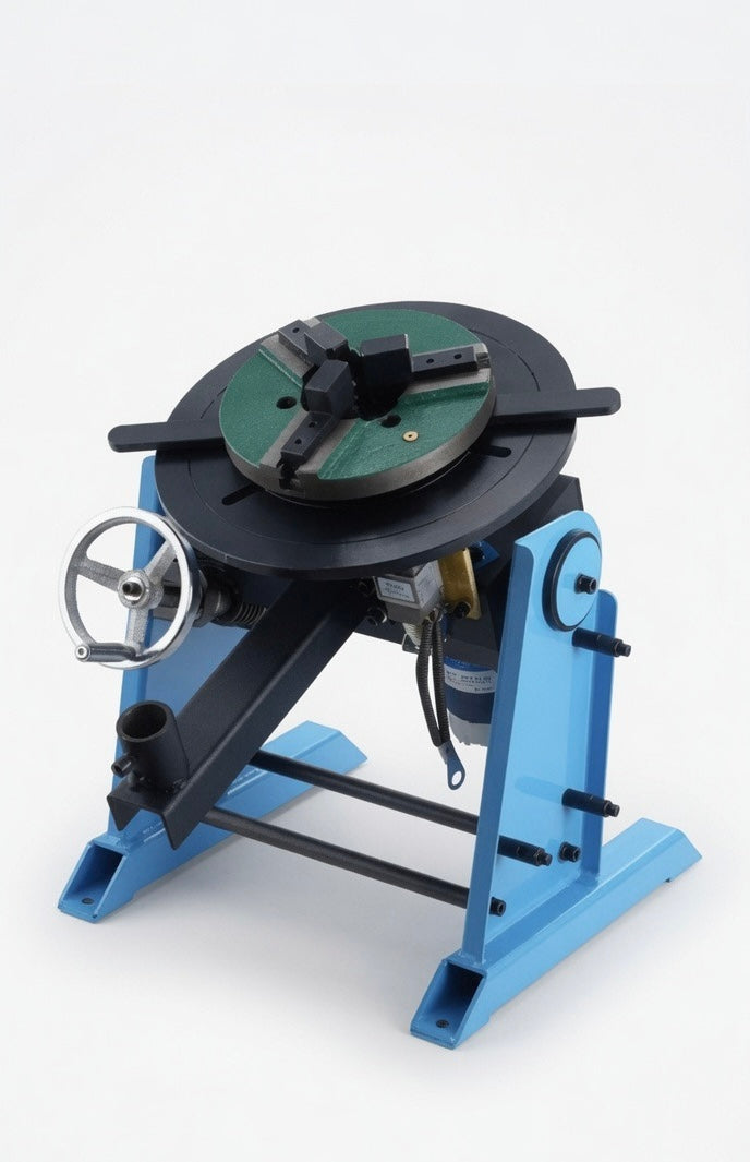Timed Rotary Welding Positioner – 200mm Chuck 1–12 RPM 30kg Load MIG Holder