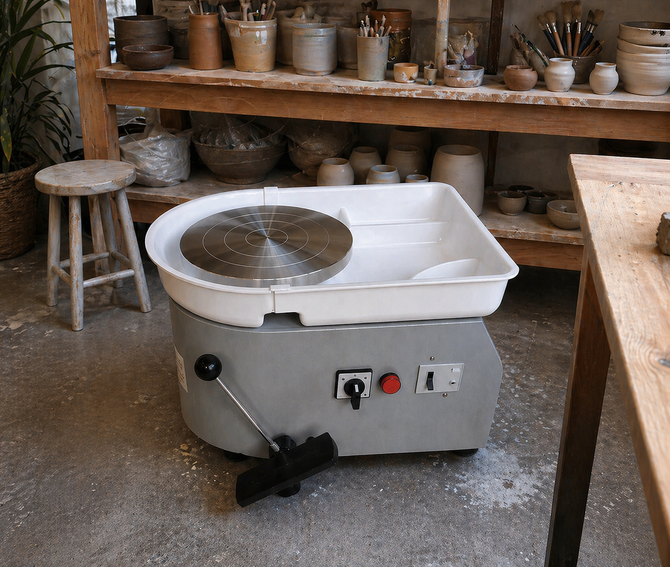 Pottery Wheel – Electric – 350W – 300mm – Variable Speed – Foot Pedal