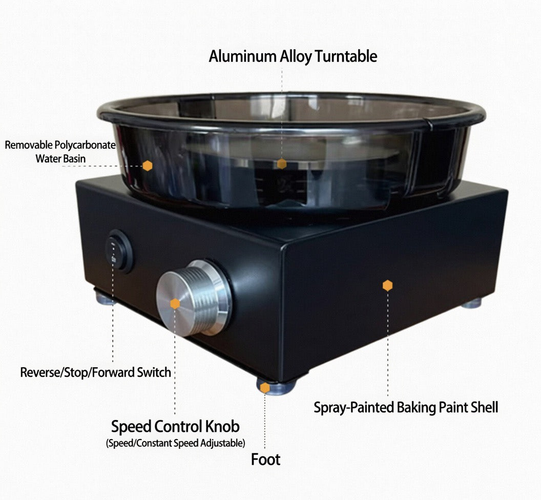 Pottery Wheel - 15cm Alloy Turntable - Free Starter Kit Included