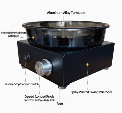 Pottery Wheel - 15cm Alloy Turntable - Free Starter Kit Included