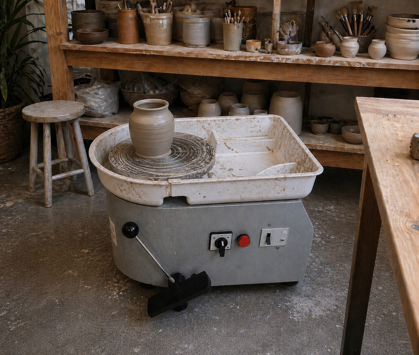 Pottery Wheel – Electric – 350W – 300mm – Variable Speed – Foot Pedal