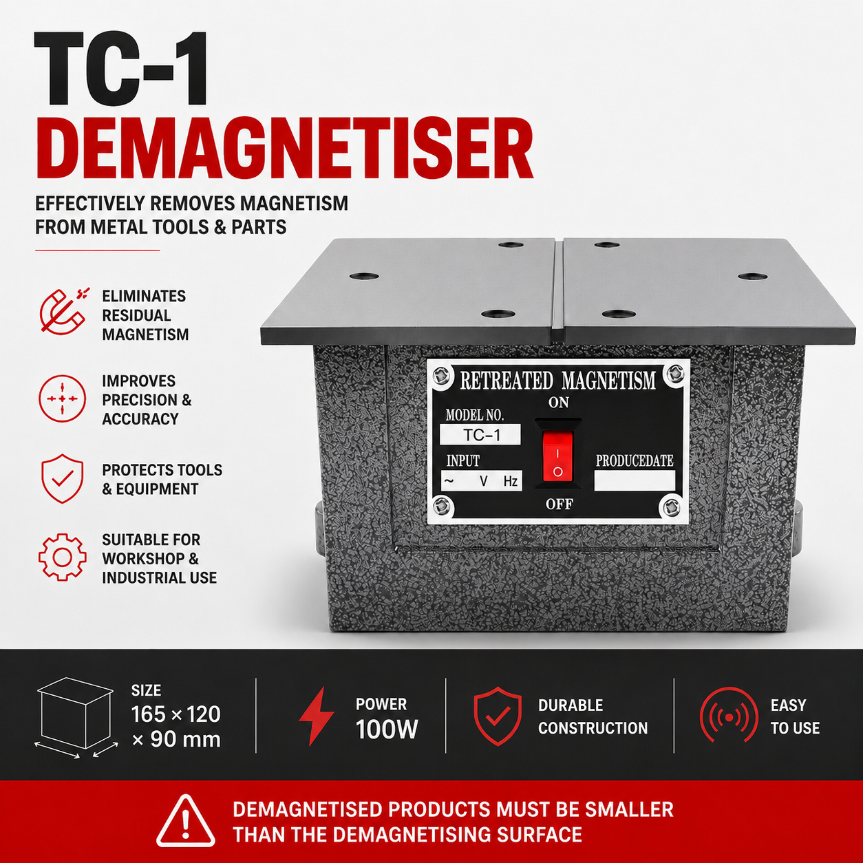 Demagnetizer – 100W Magnetic Tool Demagnetizer